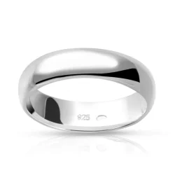 Alliance argent 925 anneau demi-jonc