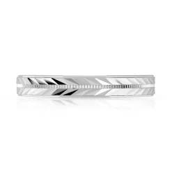 Alliance argent 925 diamanté 3 mm