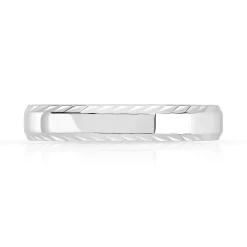 Alliance argent 925 diamanté 4 mm