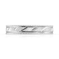 Alliance argent 925 diamanté 4 mm