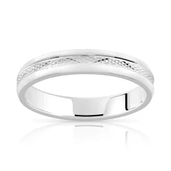 Alliance argent 925 diamanté 4 mm