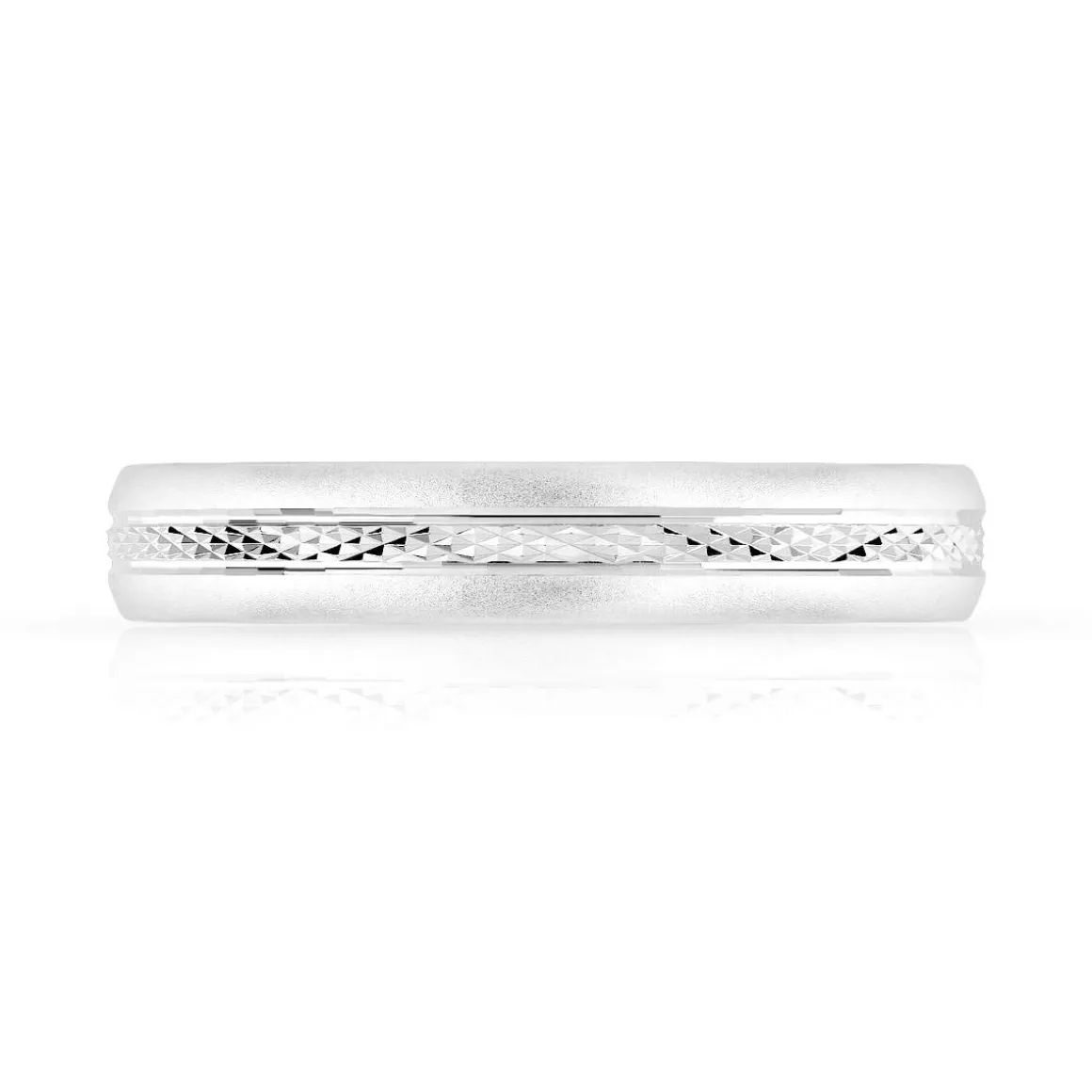 Alliance argent 925 diamanté 4 mm