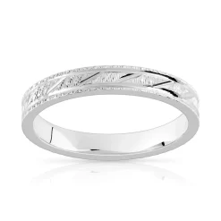Alliance argent 925 diamanté 3 mm