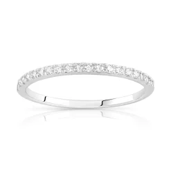 Alliance argent 925 zirconias demi tour