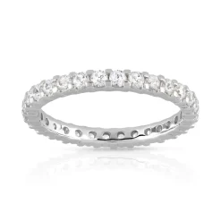 Alliance argent 925 zirconias tour complet