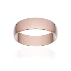 Alliance classique demi jonc or 750 rose poli 5,5 mm