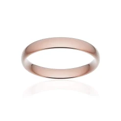 Alliance classique demi jonc confort or 750 rose poli 3,5 mm
