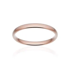 Alliance classique demi jonc confort or 750 rose poli 2,5 mm