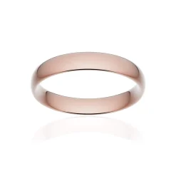 Alliance classique demi jonc confort or 750 rose poli 4 mm
