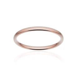 Alliance classique demi jonc confort or 750 rose poli 2 mm