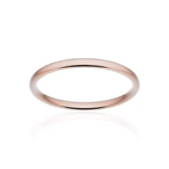 Alliance classique demi jonc confort or 750 rose brossé 2 mm
