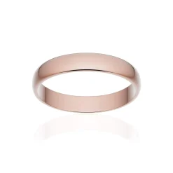 Alliance classique demi jonc or 750 rose poli 3,5 mm