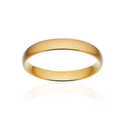 Alliance classique demi jonc confort or 750 jaune brossé 3,5 mm
