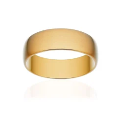 Alliance classique demi jonc or 375 jaune brossé 6 mm
