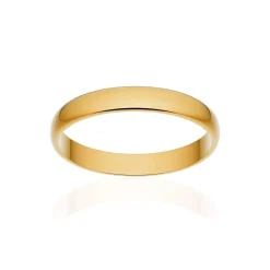 Alliance classique demi jonc or 375 jaune poli 3 mm