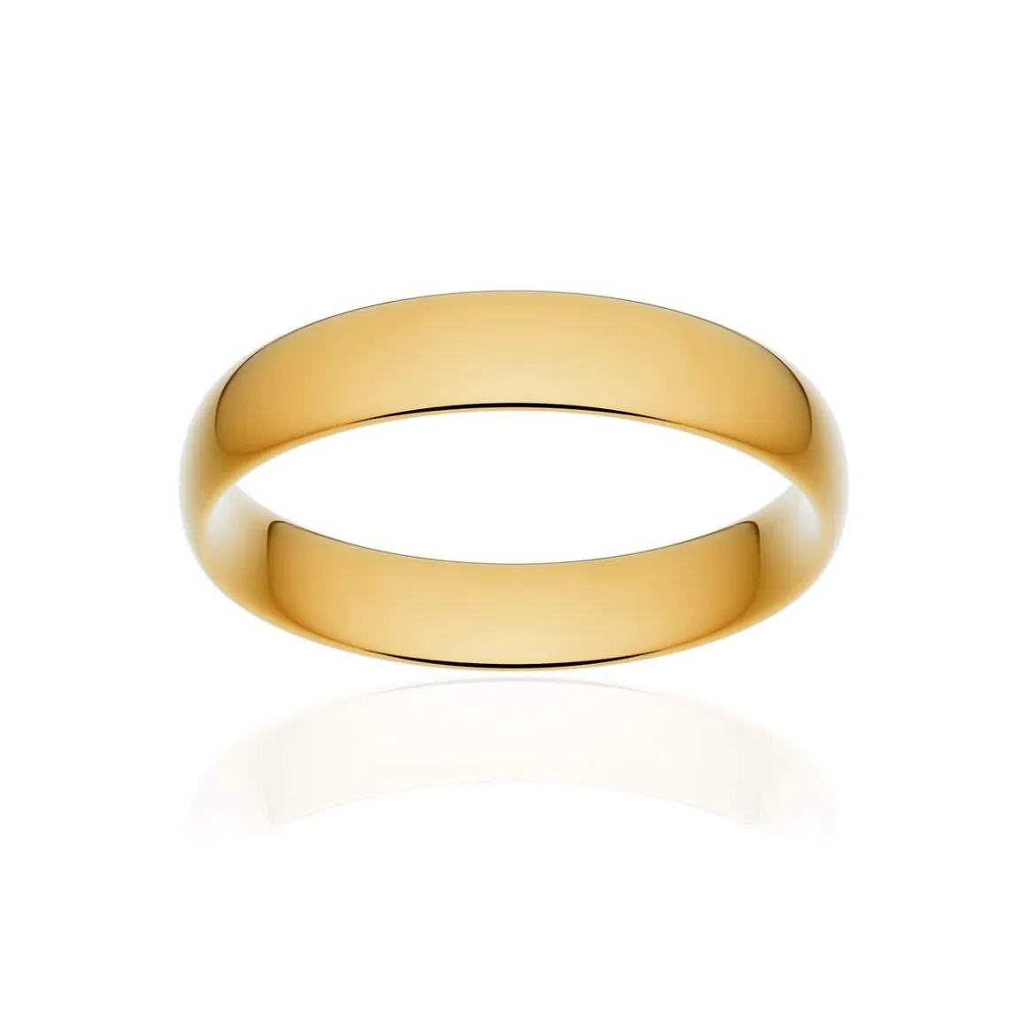 Alliance classique demi jonc confort or 375 jaune poli 4,5 mm