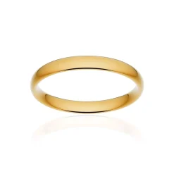 Alliance classique demi jonc confort or 375 jaune poli 3 mm