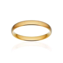Alliance classique demi jonc confort or 375 jaune brossé 3 mm