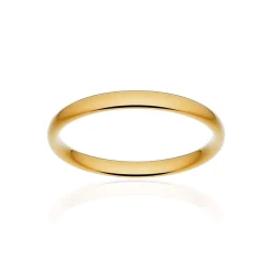 Alliance classique demi jonc confort or 375 jaune poli 2,5 mm