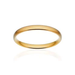 Alliance classique demi jonc confort or 375 jaune brossé 2,5 mm