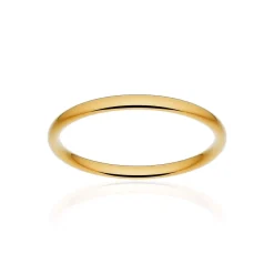 Alliance classique demi jonc confort or 750 jaune poli 2 mm