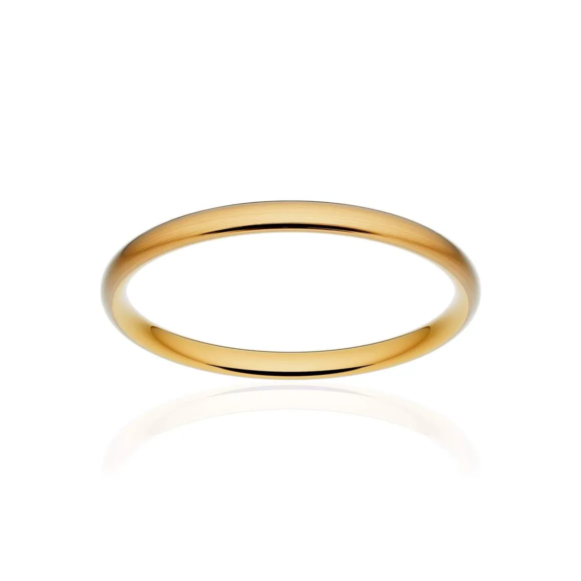 Alliance classique demi jonc confort or 375 jaune brossé 2 mm