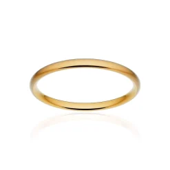 Alliance classique demi jonc confort or 750 jaune brossé 2 mm