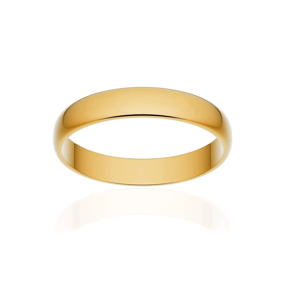 Alliance classique demi jonc or 375 jaune poli 3,5 mm