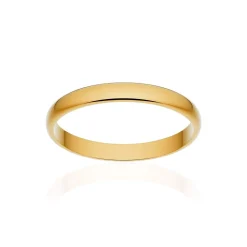 Alliance classique demi jonc or 750 jaune poli 2,5 mm