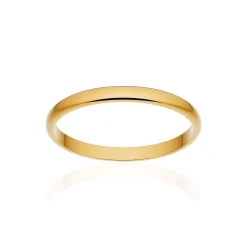 Alliance classique demi jonc or 750 jaune poli 2 mm