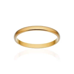Alliance classique demi jonc or 750 jaune brossé 2 mm