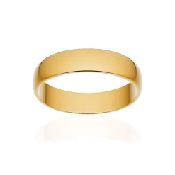 Alliance classique demi jonc or 375 jaune poli 4,5 mm