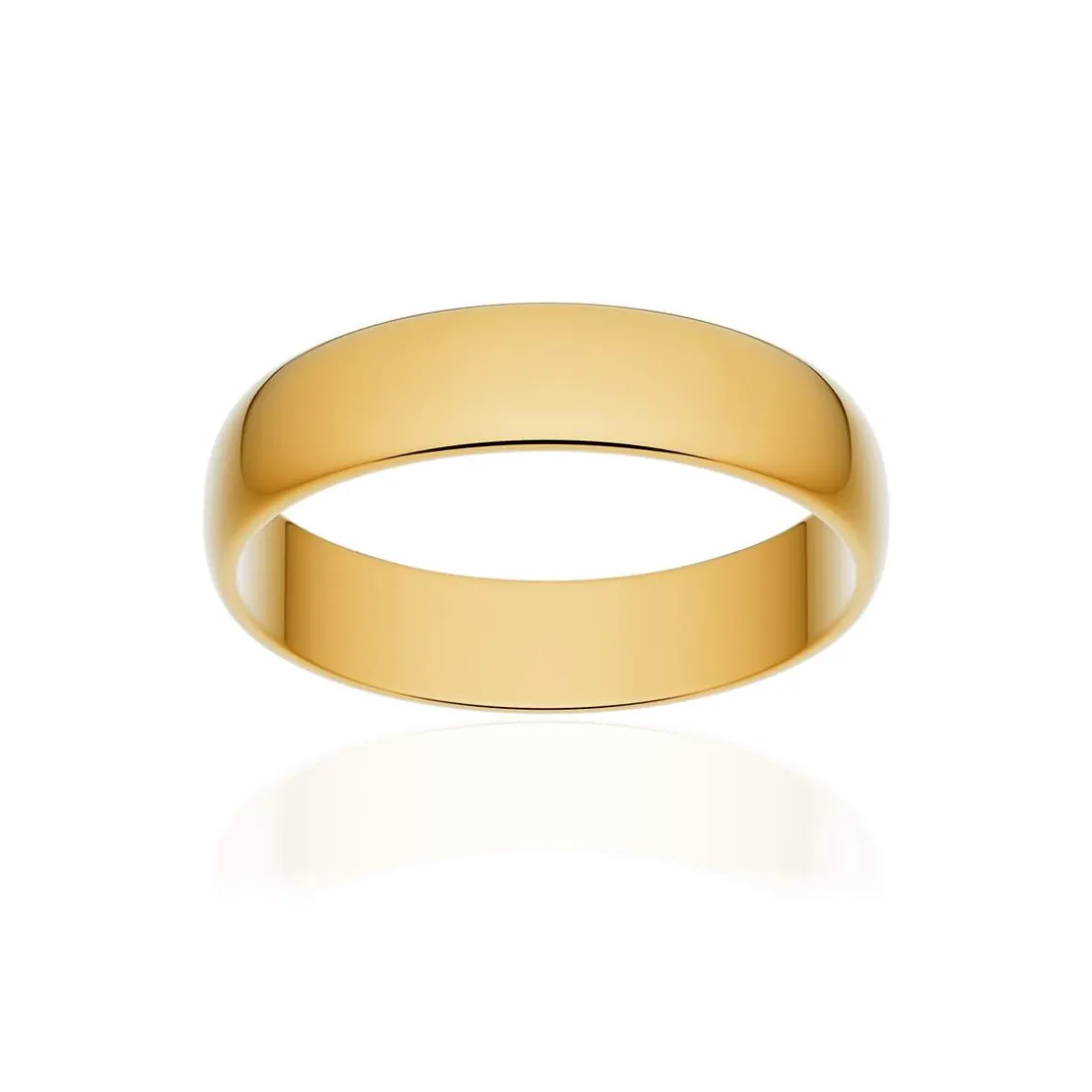 Alliance classique demi jonc or 375 jaune poli 4,5 mm