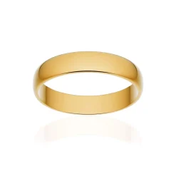 Alliance classique demi jonc or 375 jaune poli 4 mm