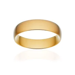 Alliance classique demi jonc confort or 750 jaune brossé 5,5 mm