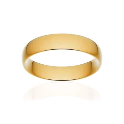 Alliance classique demi jonc confort or 750 jaune poli 5 mm