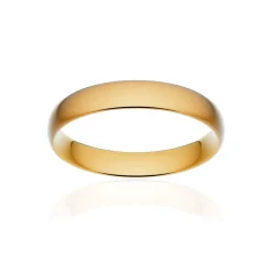Alliance classique demi jonc confort or 375 jaune brossé 4 mm