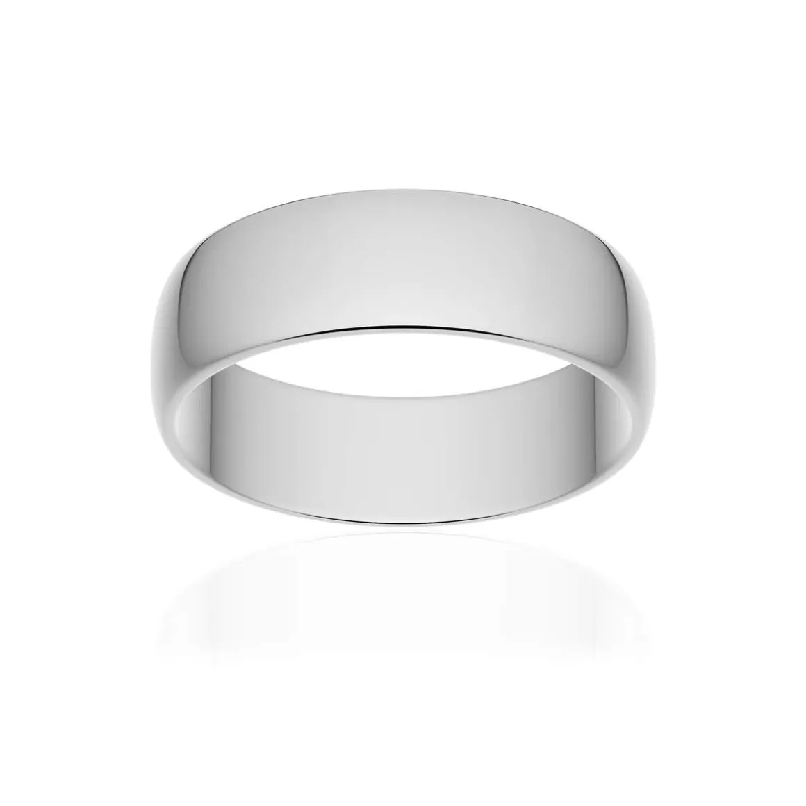 Alliance classique demi jonc platine 950 poli 6 mm