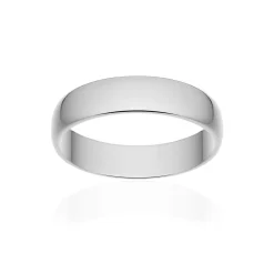 Alliance classique demi jonc platine 950 poli 4,5 mm