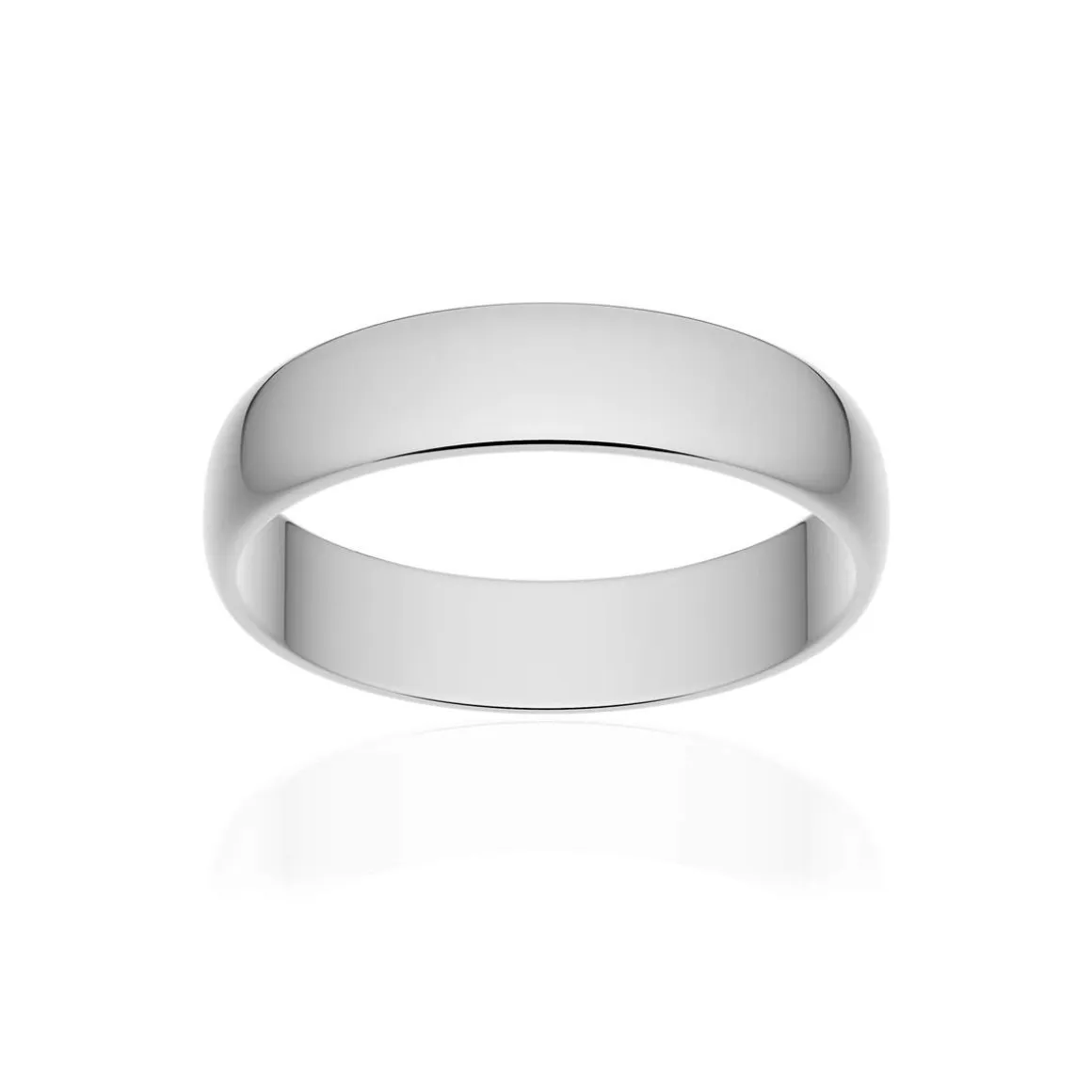 Alliance classique demi jonc platine 950 poli 4,5 mm