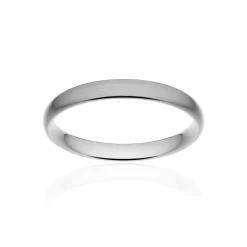 Alliance classique demi jonc confort platine 950 brossé 3 mm