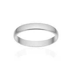 Alliance classique demi jonc platine 950 poli 3 mm