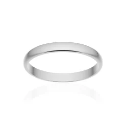 Alliance classique demi jonc platine 950 poli 2,5 mm