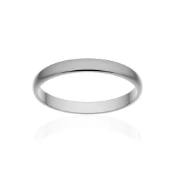 Alliance classique demi jonc platine 950 brossé 2,5 mm