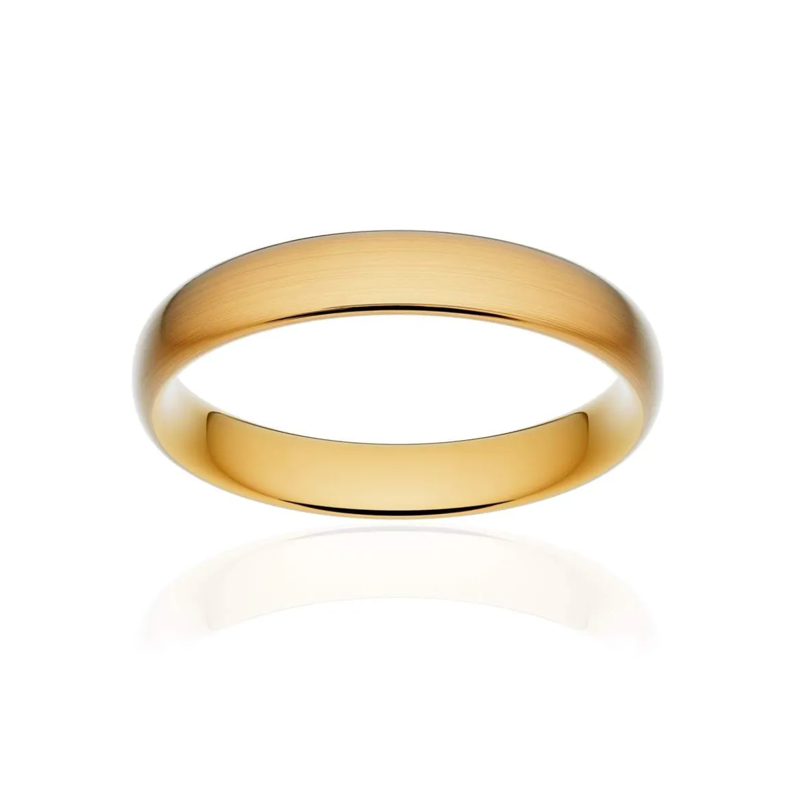 Alliance classique ruban confort or 375 jaune brossé 4 mm