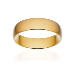 Alliance classique ruban confort or 750 jaune brossé 6 mm