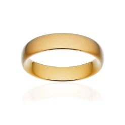 Alliance classique ruban confort or 750 jaune brossé 5 mm
