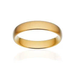 Alliance classique ruban confort or 750 jaune brossé 4,5 mm