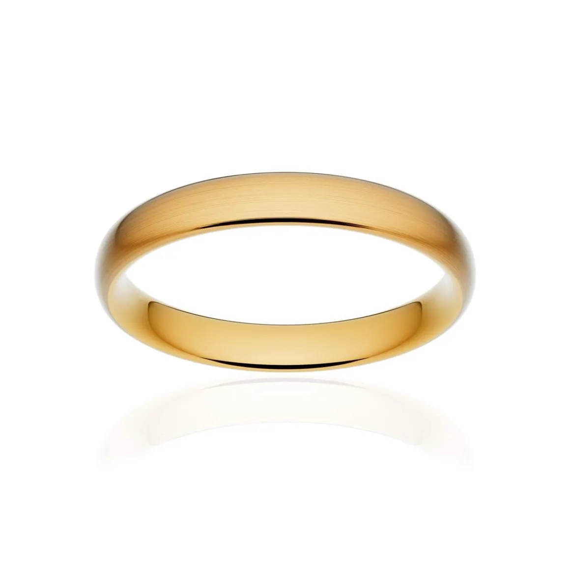 Alliance classique ruban confort or 750 jaune brossé 3,5 mm