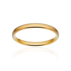 Alliance classique ruban confort or 750 jaune brossé 2,5 mm